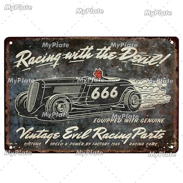 Hot Rod Garage Vintage Metal Sign Tin Sign Vintage  Decoration Plaque Home Wall Decor Bar Sign Home Decor Poster Drop Shipping