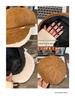 Melard Women's Brown Suede British Beret - Winter Retro Newsboy Cap, Face-Slimming & Stylish