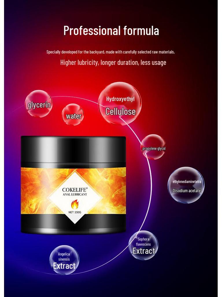 COKELIFE Back Garden Fist Play Anal Lubricant for Male Comfort and Pain Relief, Soothing Blue Formula