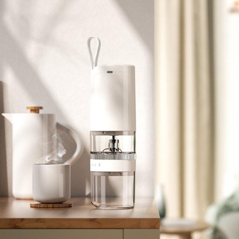 Electric Coffee Grinder Adjustable Burr Mill Plastic Coffee Mill Portable Coffee Bean Grinder for Outdoor and Indoor