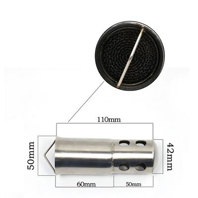 Motorcycle Inlet Exhaust Muffler Adjustable DB Killer Silencer Noise Sound Eliminator Front Catalyst