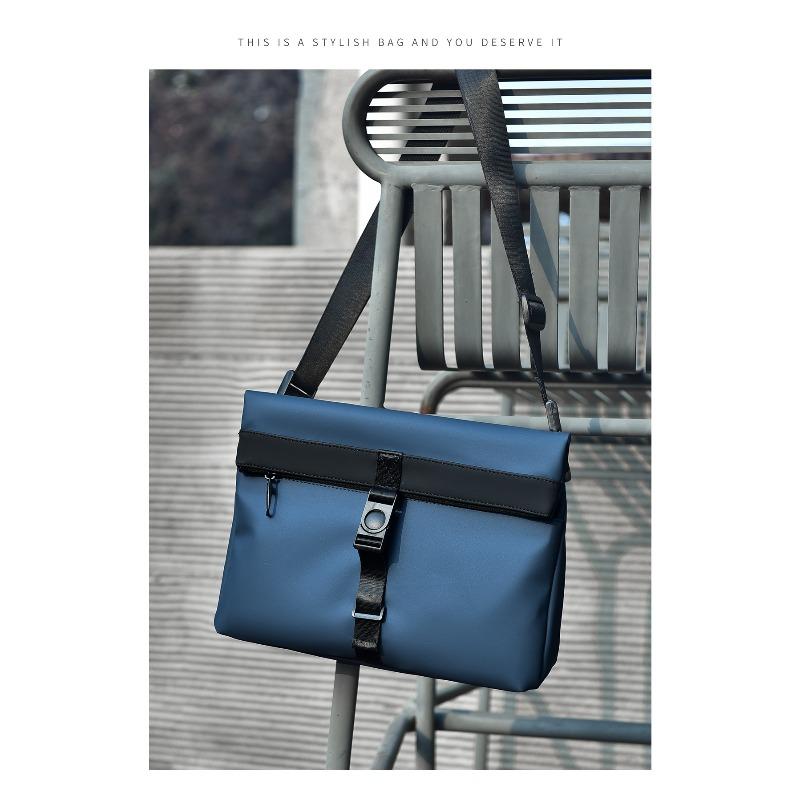 Minimally Designed Men's Crossbody Briefcase, Business Commuting Membrane Single Shoulder Crossbody Bag