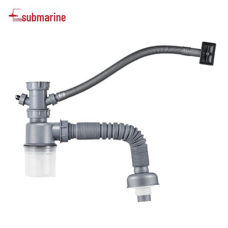 Submarine Kitchen Sink Drain Pipe with UFO Gravity Core