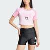 Adidas Hello Kitty Kuromi Graphic Spliced Sports Tee V1 Women Tops Clear-Pink JH0570