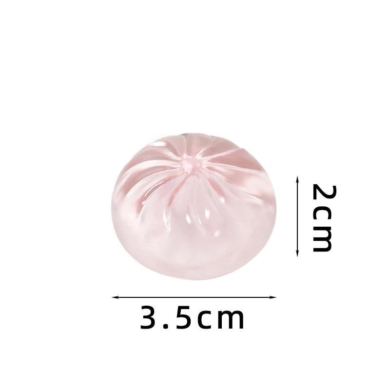 5Pcs Mini Dumplings With Steamer Bun Squeezable Toys Set Soft Stress Crystal Fidget Sensory Toy Party Favors Gift