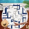 Serviette de Plage Ronde Mandala Marin Monde Sous-Marin Épaisses Serviettes de Douche Bain Microfibre Été Bouée de Natation Tapis de Yoga 3D Avec Pompons