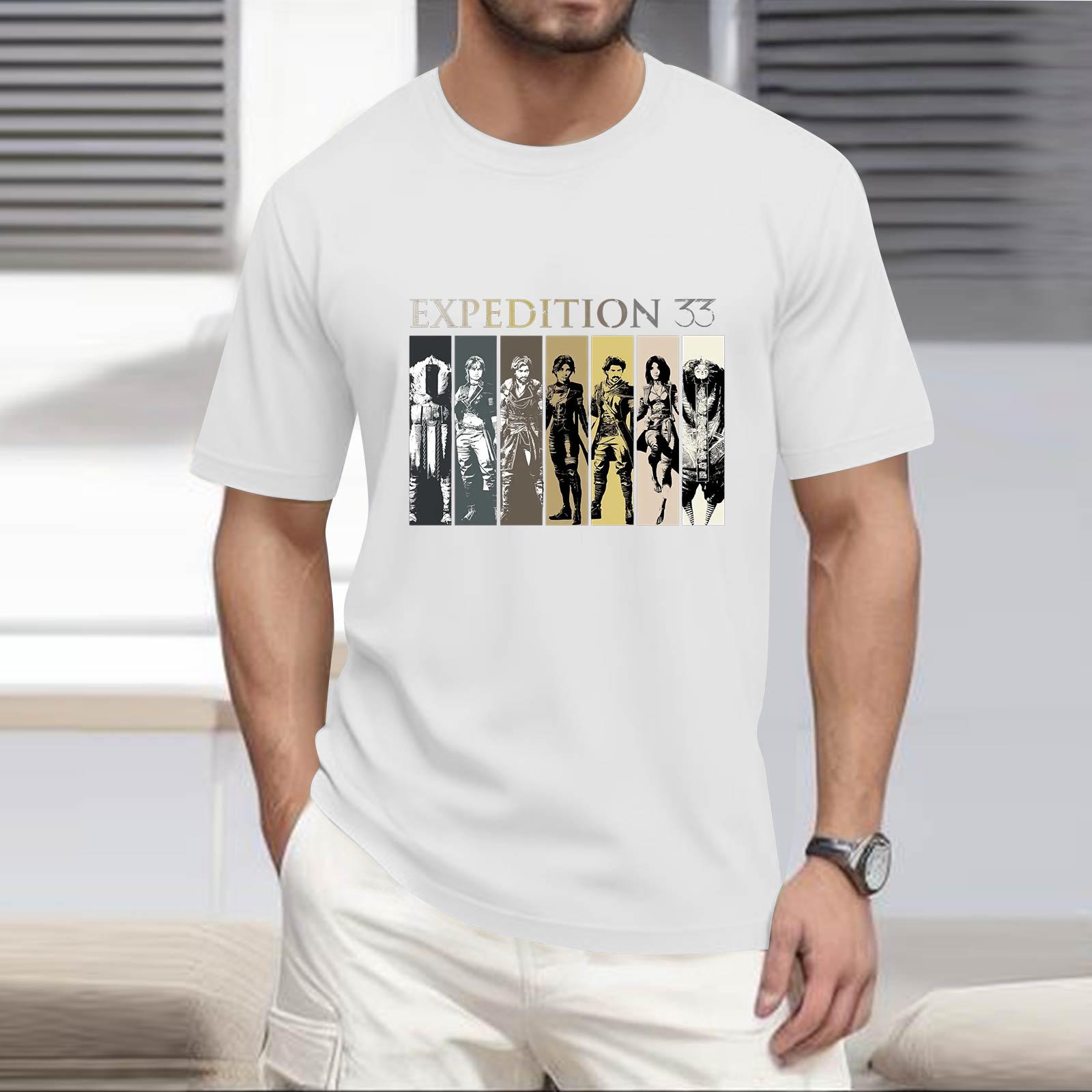 Стильная и повседневная мужская футболка с круглым вырезом свободного кроя с короткими рукавами XL 1390₽