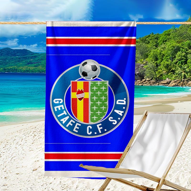 Getafe Football Crest Beach Towel - Soft, Absorbent Microfiber, Lightweight, Ideal for The Beach, Parties, Travel, Camping Fan Gifts