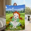cartoon anime a-Anne of Green Gables Flannel warm comfort soft plush blanket for sofa living room hogar bedroom travel gift home
