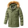 2024 New Winter Men Long Coat Military Fur Hood Warm Tactical Bomber Army Korean Thick Multi Pockets Overcoat Male Warm Parka