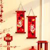 1 Pair Red New Year Wall Pendant Traditional Fu Character Ornament  Spring Festival Supplies
