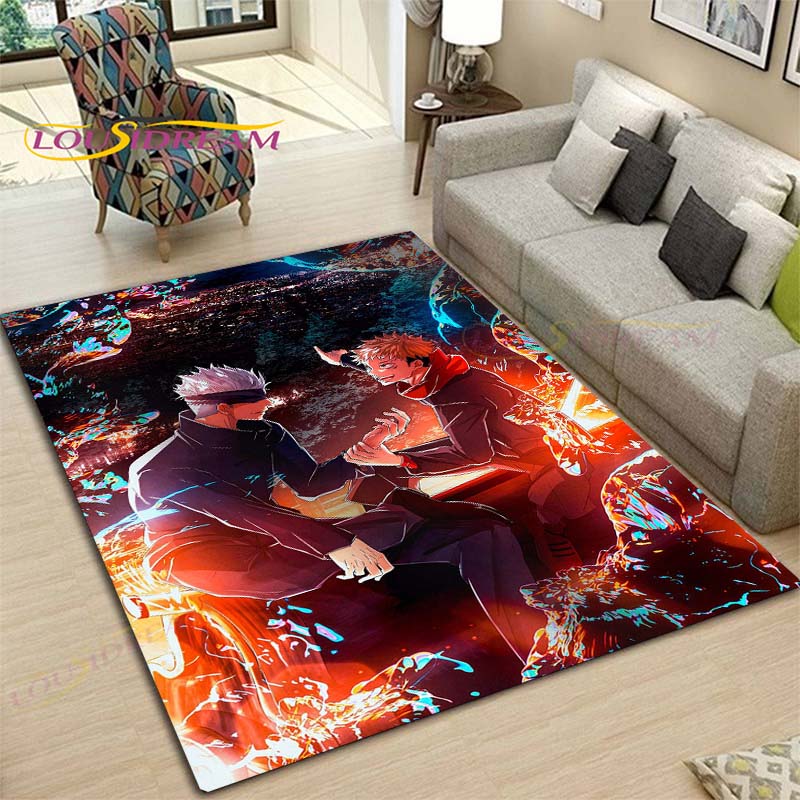Cartoon Jujutsu Kaisen Floor Mat Door Mat Bathroom Non-slip Carpet Anime Carpet Printing Floor Mat Carpet