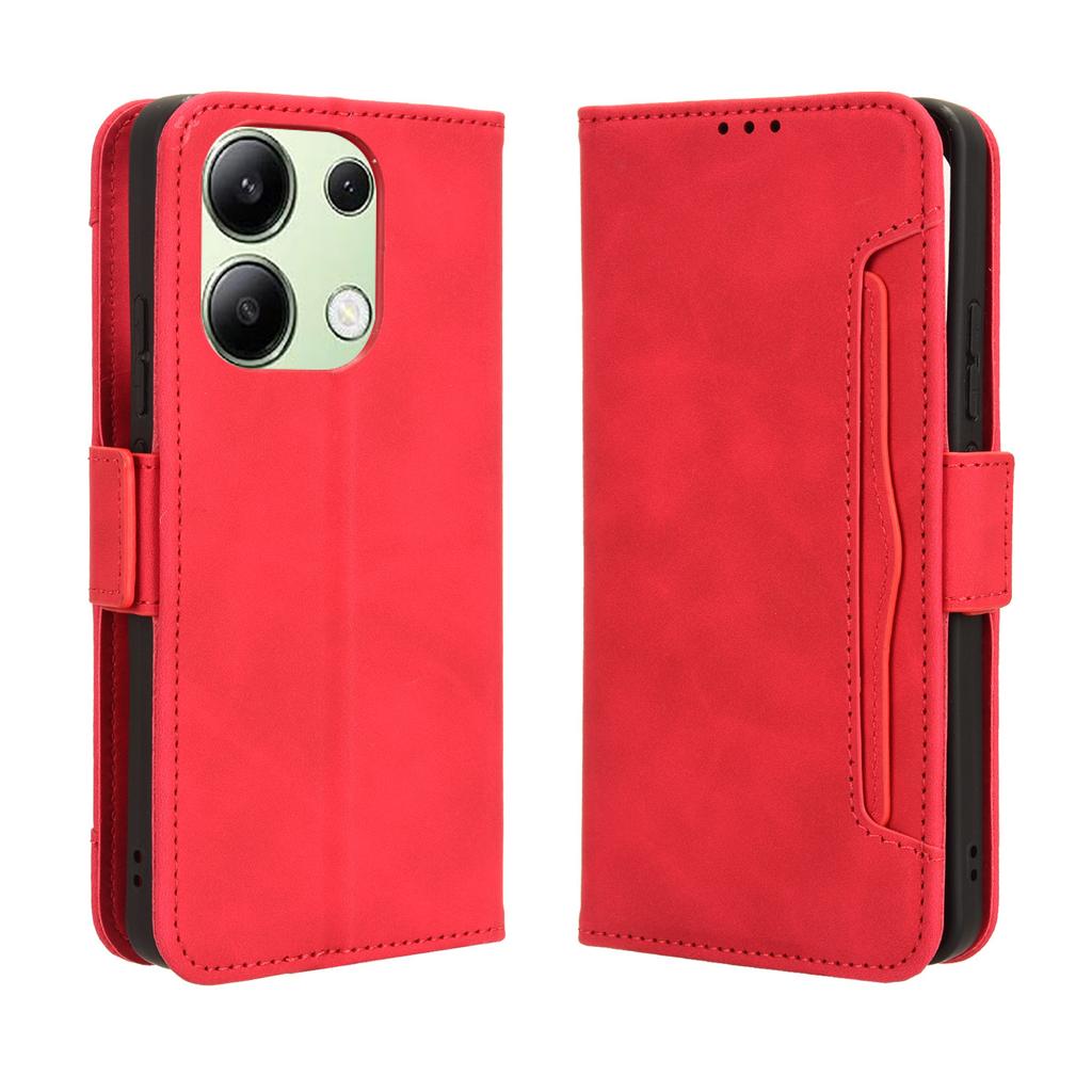 For Xiaomi Redmi Note 13 4G Leather Case Phone Cover with Multi Card Slots