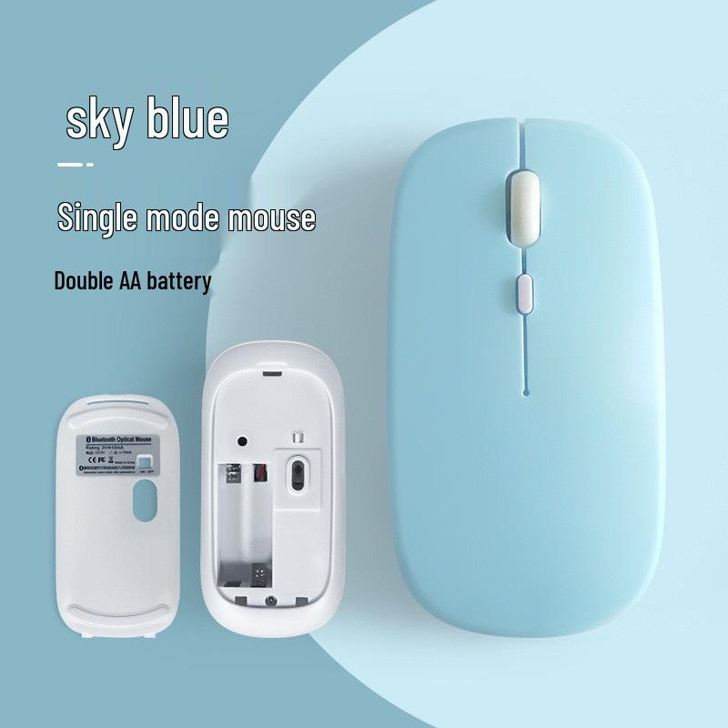 Macaron Color Dual-Mode Wireless Bluetooth Mouse for Silent Use with iPad, Phone, or Laptop