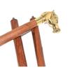 Foldable Handcrafted Sheesham Wood Unisex Surgical Walking Stick with Horse Brass Handle