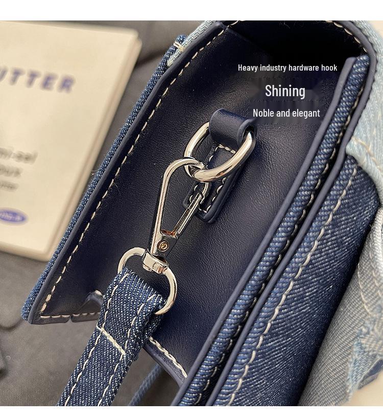 UR Jednoduchá dámská džínová taška přes rameno čtvercového tvaru - 2023 Trendy, špičkový, všestranný módní doplněk