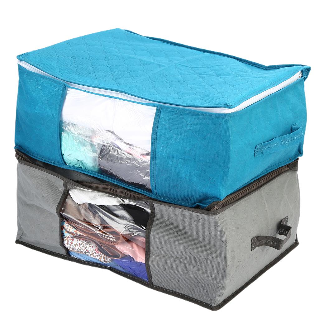 Home Clothes Storage Bag Box Organizer Portable Non-Woven Fabric Quilt Blanket