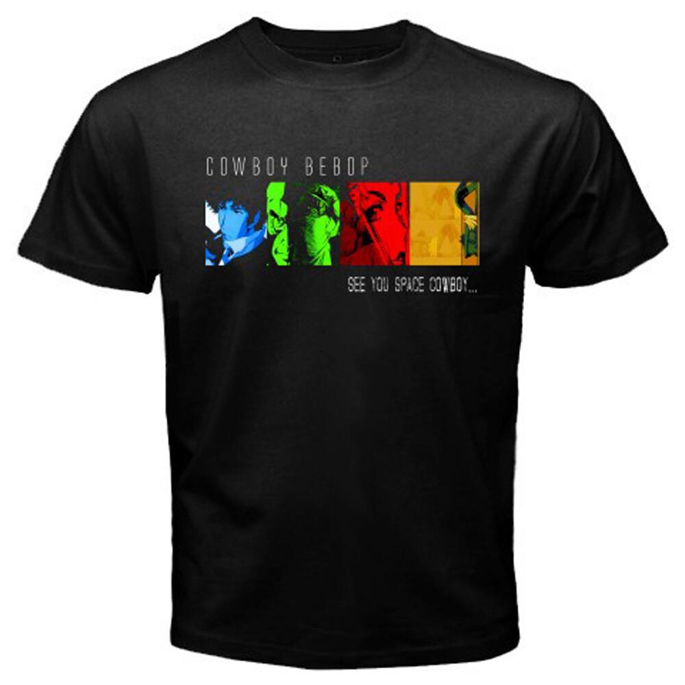 Cowboy Bebop See You in Space Logo Mens Black T-shirt XL