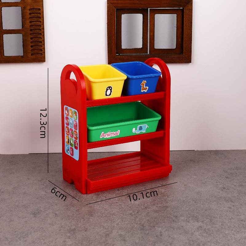 

1 Set Scene Decoration Toy 1/6 Dollhouse Miniature Storage Rack Model Display Stand Storage Rack Doll House Accessories