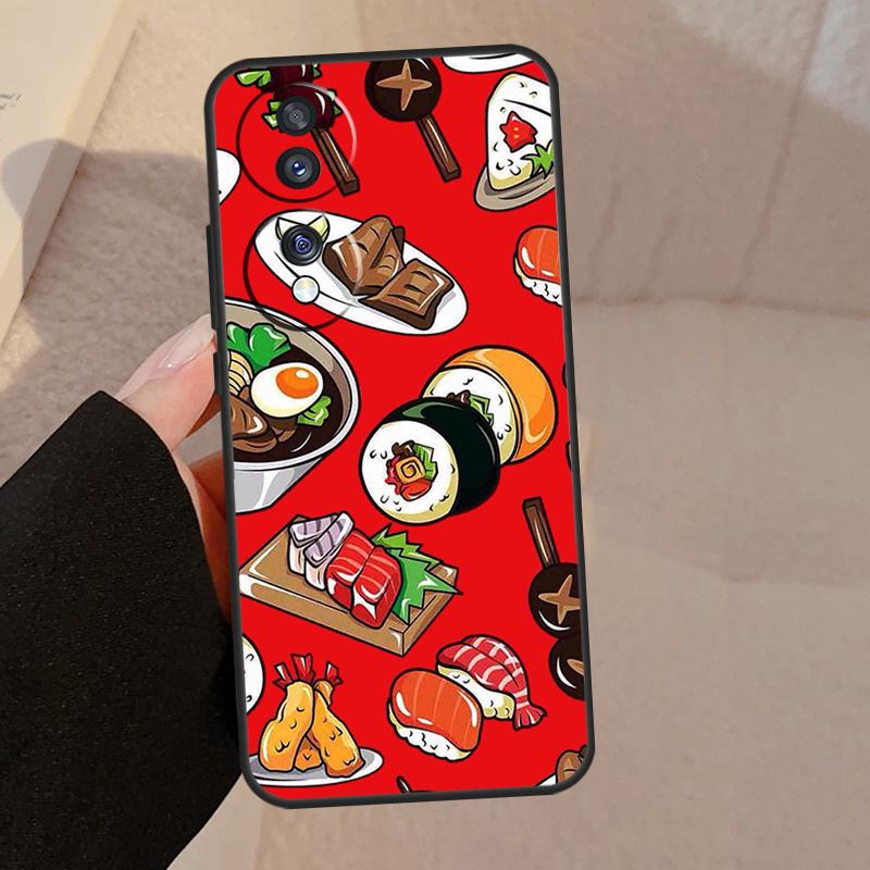 Kawaii Sushi Crowd For Honor Magic V5 5 6 7 Pro Case For Honor X9a X9b X9c X8a X8b 50 70 90 200 400 Lite Cover