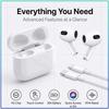Apple Wireless Earbuds AirPods 3 360° Surround Spatial Audio Touch Control Auto Pair HD Clear Call Lightweight Sports Bluetooth Headphones
