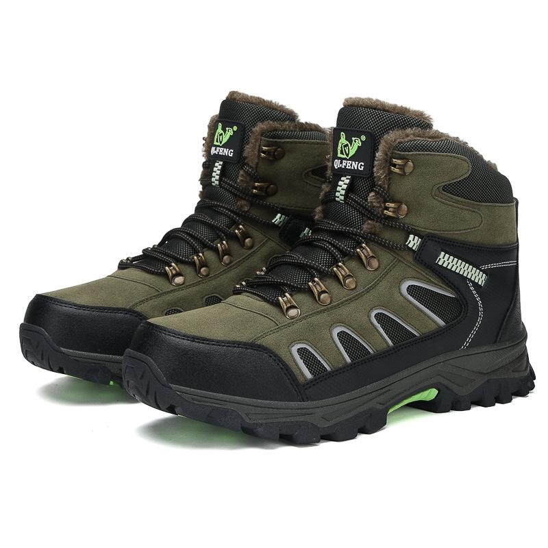 Large Size Hiking Shoes Men's High-top Outdoor Hiking Shoes Snow Boots Men