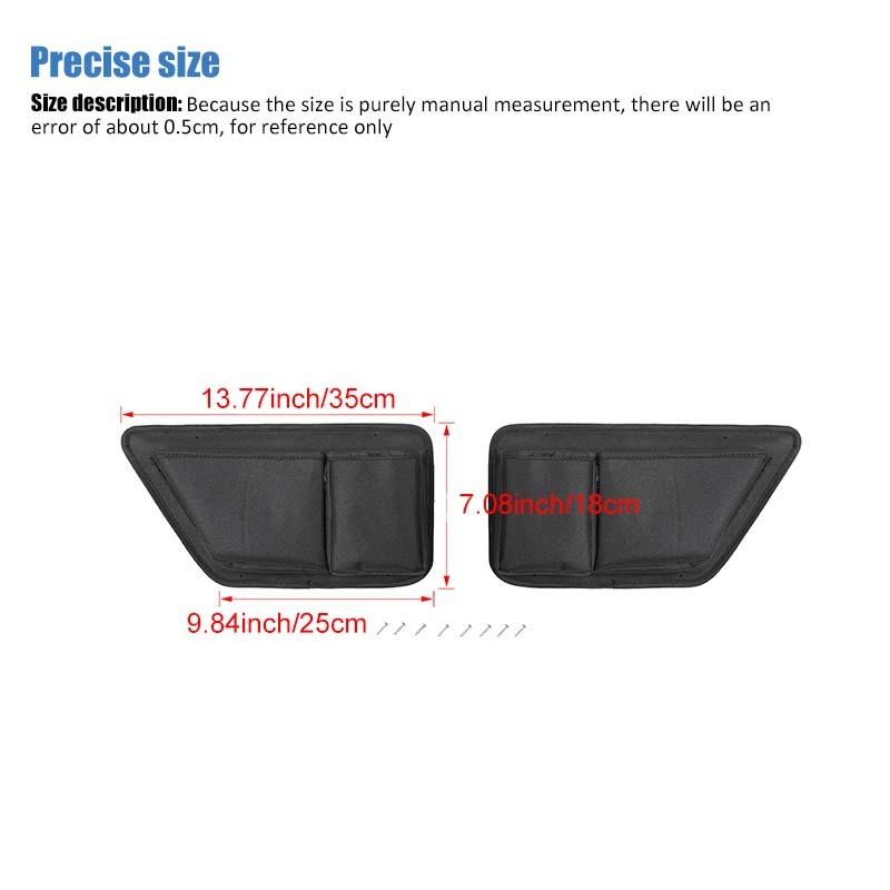 Bil multifunktionell dörrsida förvaringsväska Organizer Passar för Jeep Wrangler JK för Jeep JL för Jeep JT 2007 Uppförvaring Städning