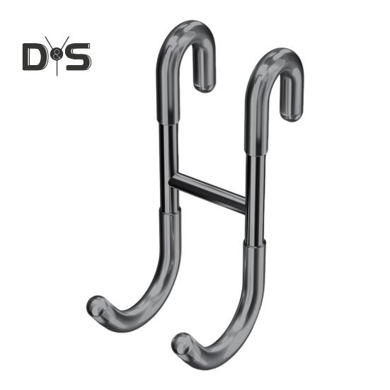Towel Hanger Glass Door Shower Hook Strong Load-bearing Simple Installation S-Shaped Bathroom Bathrobe Hanger Hook