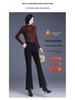 Women's Black Silk Cotton High-Waist Winter Pants - Slimming, Warm, Thickened, Korean-Style, Versatile, Stylish, Slightly Flared.