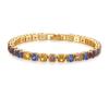 Fashion Modern Color Retention Real Gold Plated Colored Zircon Business Bracelet For Women