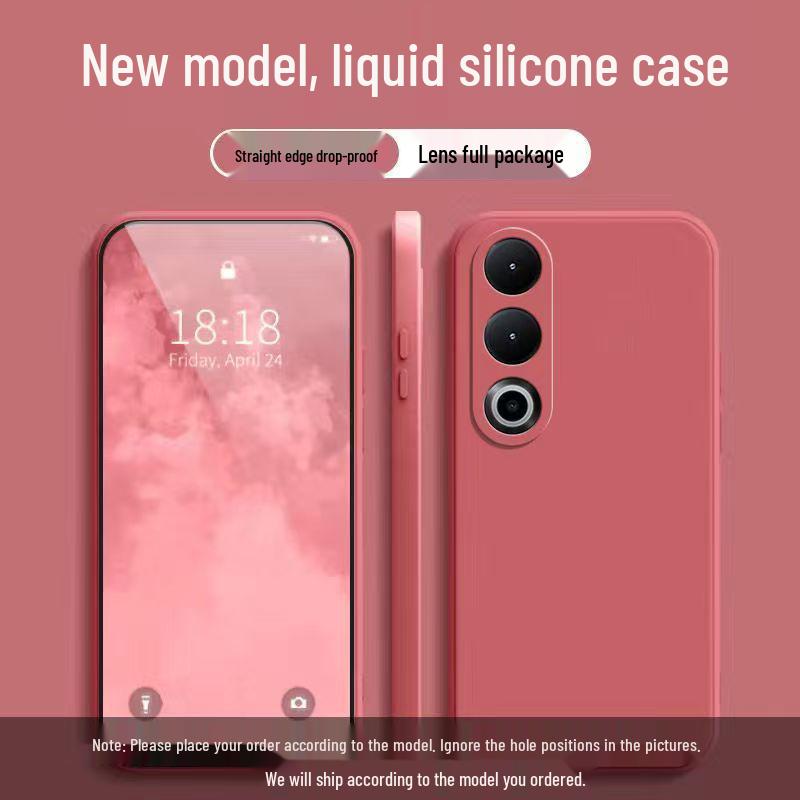 OnePlus Ace 3V Liquid Silicone Drop-proof Phone Case - Solid Color, Full Coverage, Skin-friendly, Simple Style