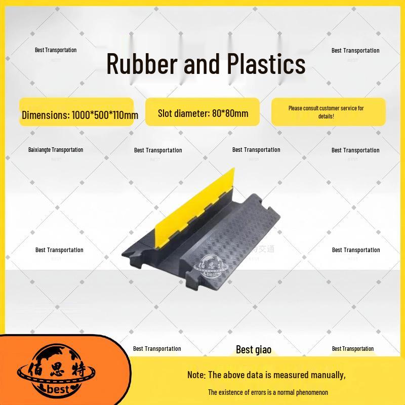 Durable Road Crossing Cable Protector: Anti-Crush Rubber Trunking Cover for Floor Protection