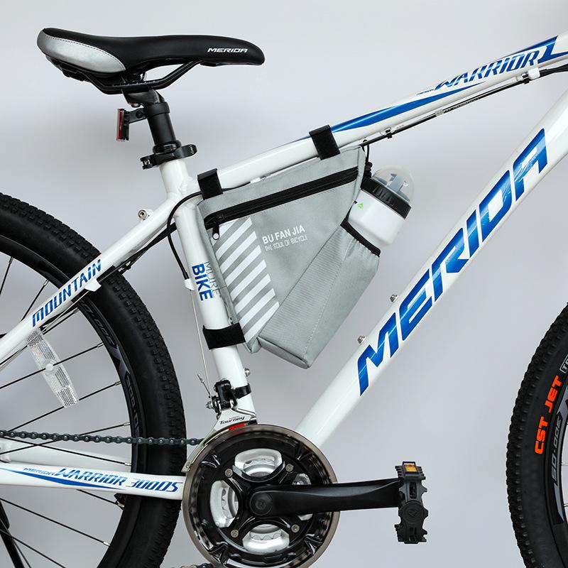 Bicycle Triangle Frame Bag Water Resistant Material Built In Water Bottle Holder Perfect For Mountain Road Cycling Rides