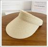 Summer New Women's Sun Hat Wide Brim Visor Foldable Straw Beach Hat for Outdoor Travel