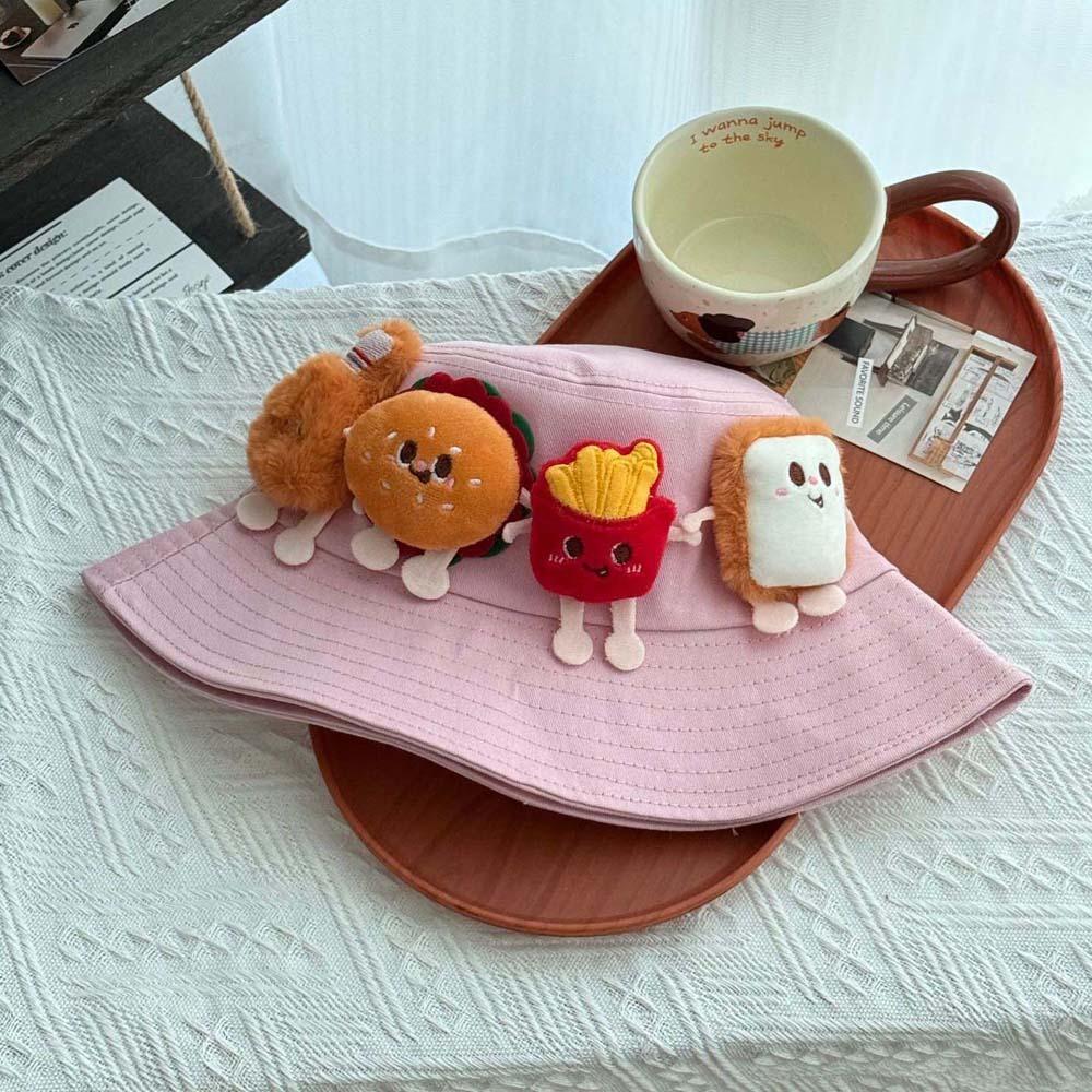 Adjustable Sunscreen Basin Cap Breathable Cartoon Sunshade Hat Hamburger Fisherman Hat  Kids