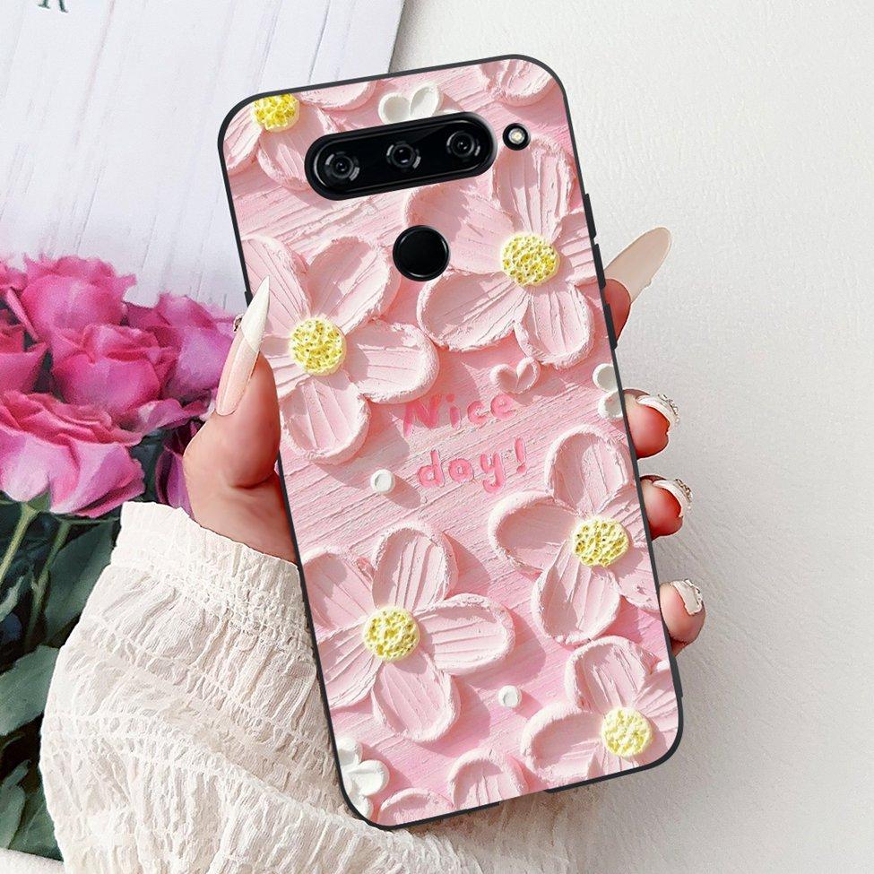 Funda For LG V40 ThinQ Case Cover Silicone Luxury Fashion Cute Cat Cool Shockproof Bumper Casing For LG V405 LM-V405 LM-V409N