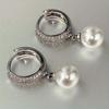 Classic and fashionable imitation pearl pendant earrings, personalized and versatile, elegant and high-end atmospheric earrings