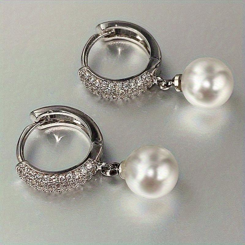 Classic and fashionable imitation pearl pendant earrings, personalized and versatile, elegant and high-end atmospheric earrings