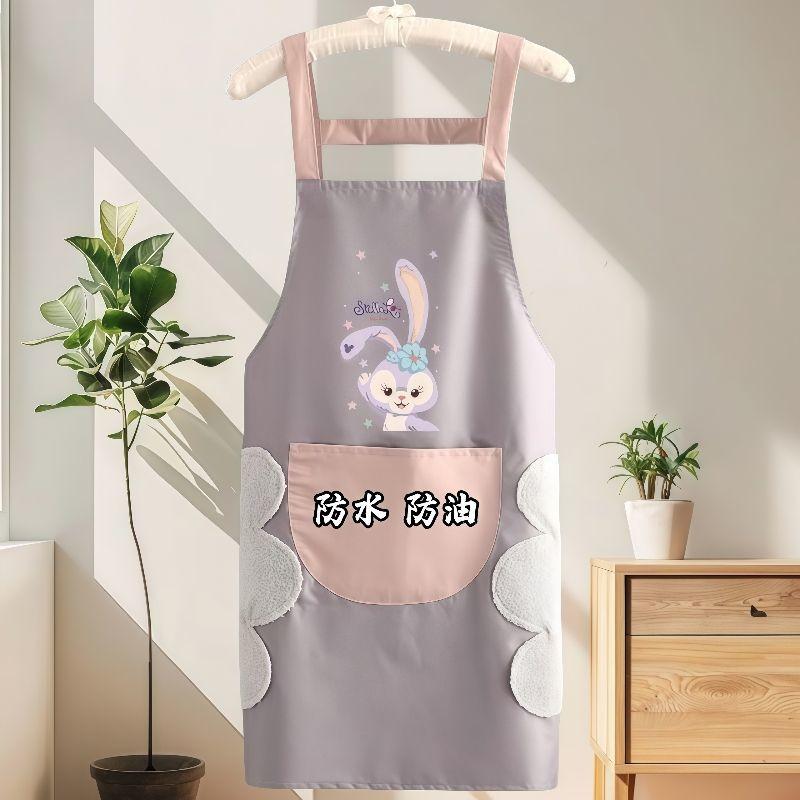 Double-shoulder Waterproof Apron - Kitchen Washable Hand-protection Household Non-stick Work Clothes Apron wear 43-79kg