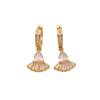 1 Paar Einfache Geometrische Formen Zirkonia Hängeohrringe für Frauen Goldene Ohrring-Schmuck Hochzeitsparty-Accessoires