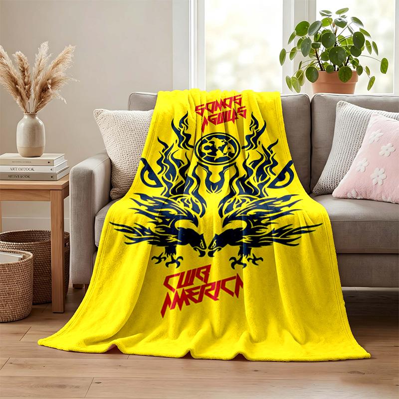 Club America blanket Flannel Blanket Soft Cozy Plush Throw for Sofa Bed Lightweight Home Decoration