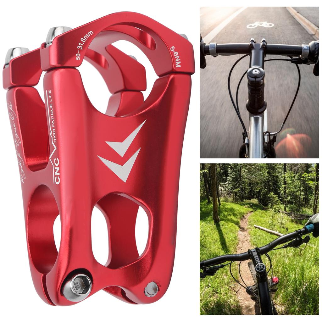Mountain Bicycle Handlebar Stem Aluminum Alloy Hollow Mountain Bike HandlebarStemRed