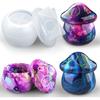 Round Mushroom Jar Casting Silicone Mold with Lid DIY Jewelry Storage Box Making Supplies For Home Office Accessories