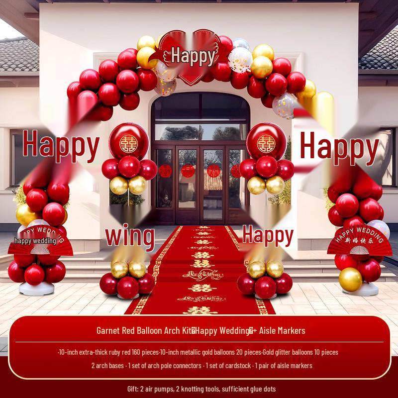 Wedding Balloon Arch Set: Rustic Outdoor Aisle & Doorway Decor