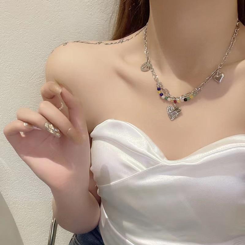 

Новое модное ожерелье из бисера, темпераментное ожерелье любви, женская модная цепочка на ключицу