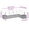 Garden Sofa Set with Storage 5 Pcs Beige and Cream Poly Rattan