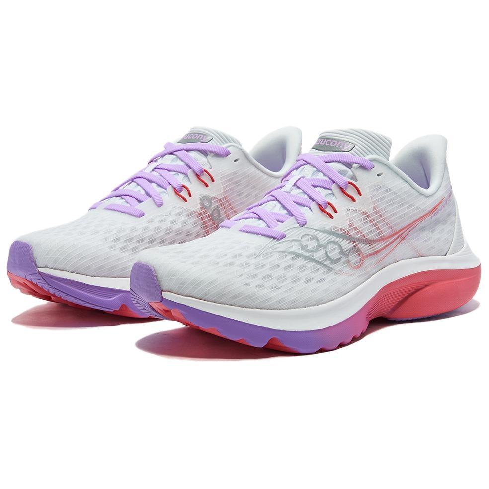 SAUCONY Kinvara 16 Breathable Low Top Casual Training Running Shoes Women's White Red S11020-241