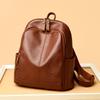 Fashionable PU Leather Backpack with Adjustable Shoulder Straps Simple Design Suitable for Daily Use Travel Shopping and Other Scenarios
