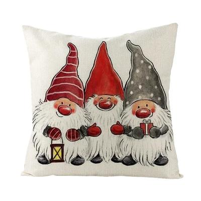 Christmas Pillowcase Living Room Sofa Cushion Cover Santa Claus Elk Dwarf Printed Pillowcase Bedroom Home Decoration,