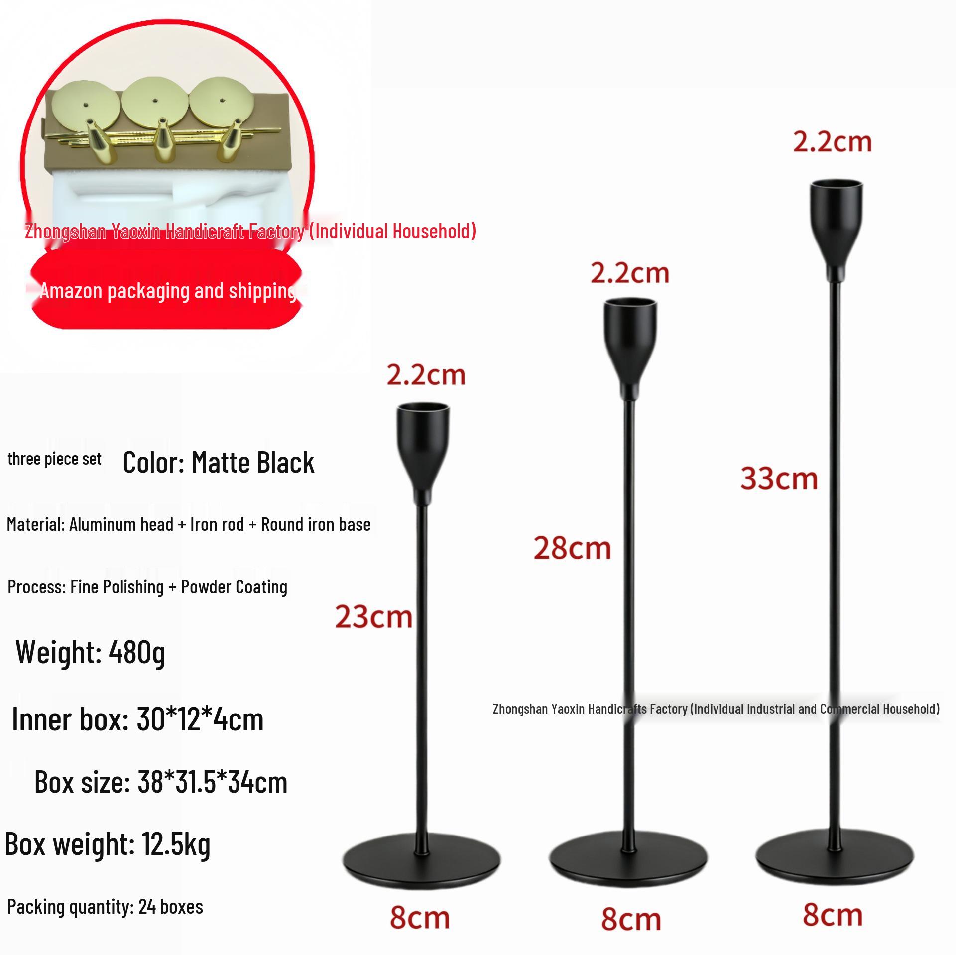 Nordic Style Retro Iron Art Candlestick - European-Inspired Wedding Decoration